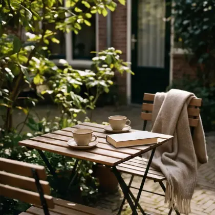 The courtyard, when the sun gets there.