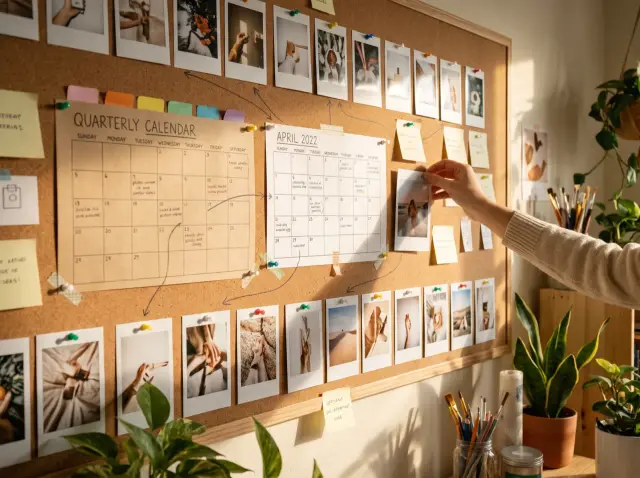 planning wall · a year of posts
